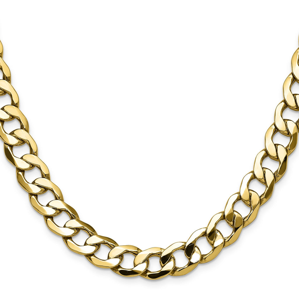 Curb Chain in 14K Yellow Gold, 11.3mm, 7–24 Inch - Sophia Jewelers