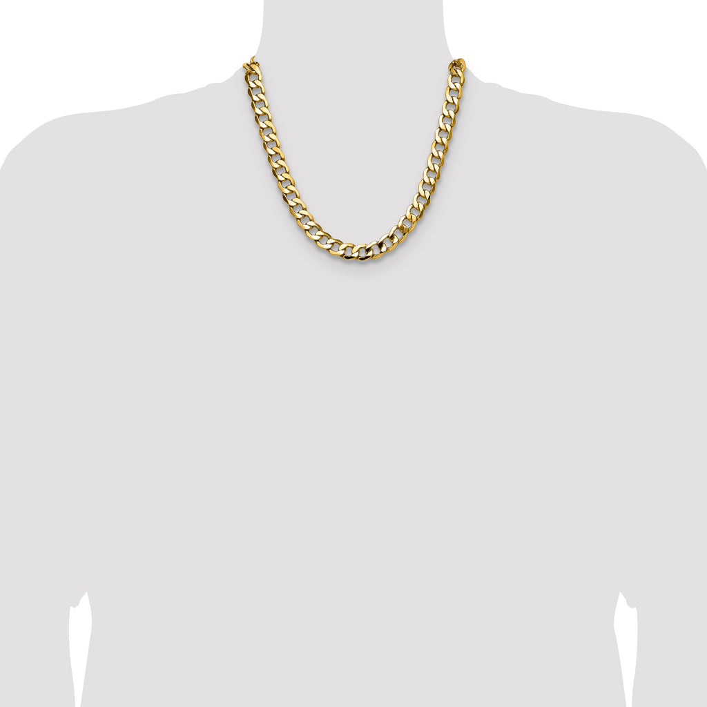 Curb Chain in 14K Yellow Gold, 11.3mm, 7–24 Inch - Sophia Jewelers