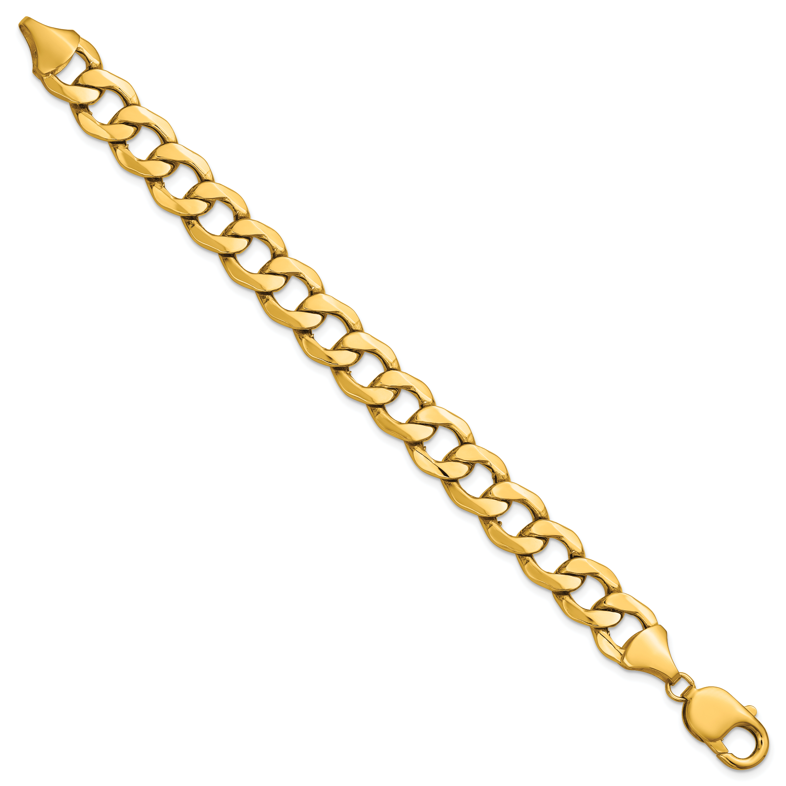 14K Yellow Gold Curb Chain Necklace 11.2mm Secondary image