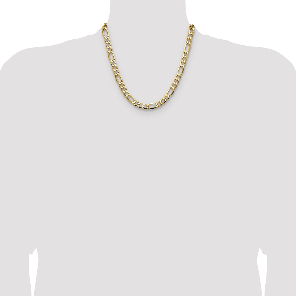 9.4mm 14K Yellow Gold Figaro Chain - Sophia Jewelers