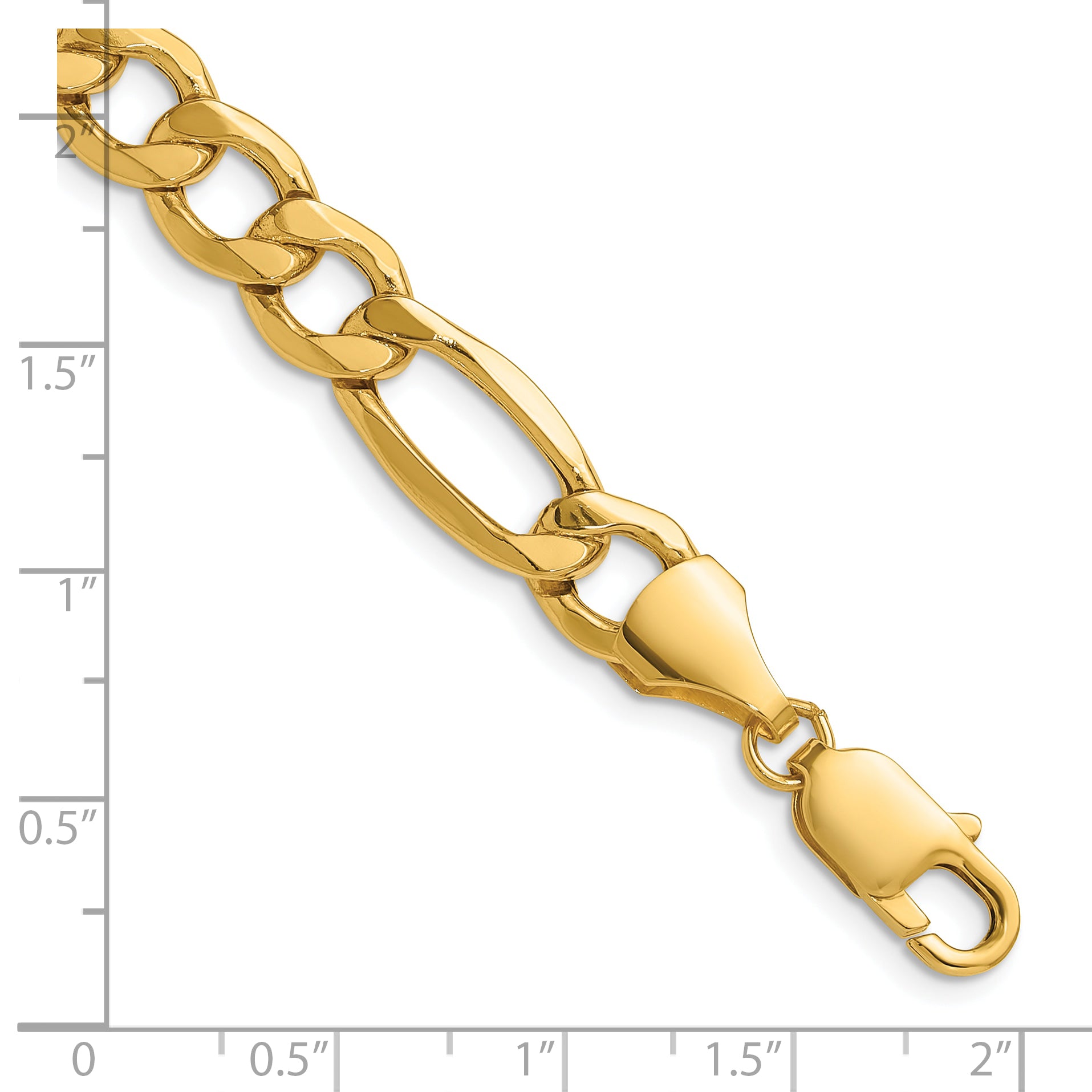 14K Yellow Gold Figaro Chain Necklace 9.46mm Secondary image