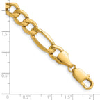 14K Yellow Gold Figaro Chain Necklace 9.46mm