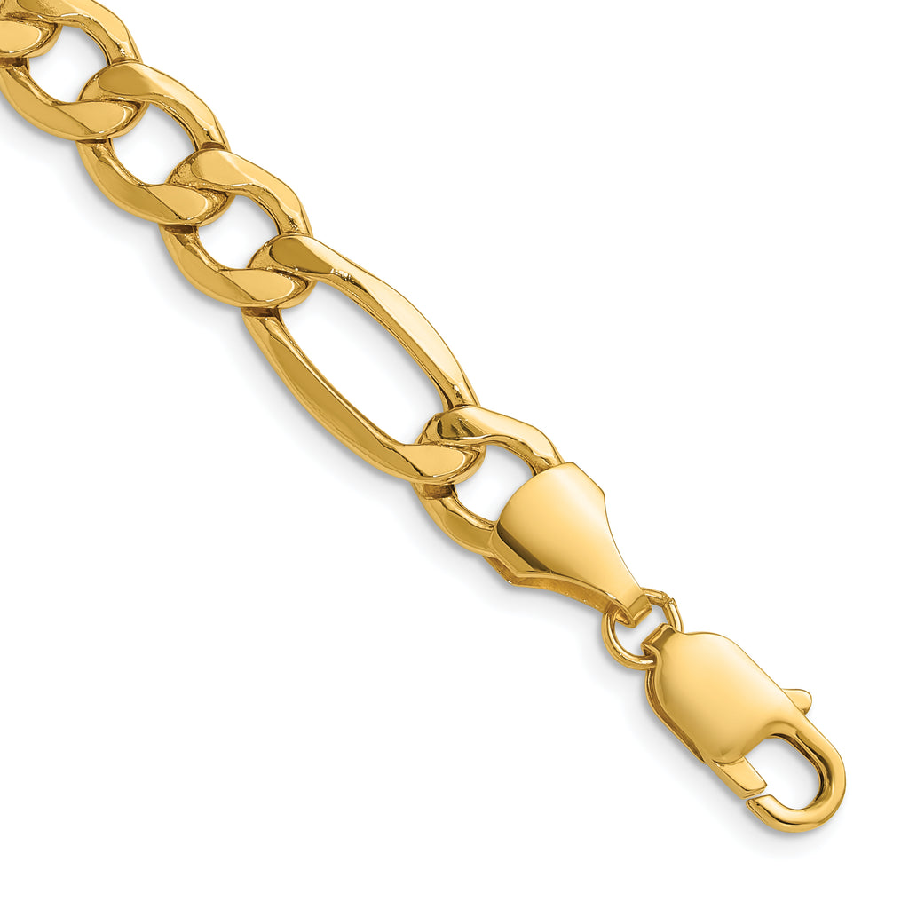 9.4mm 14K Yellow Gold Figaro Chain - Sophia Jewelers