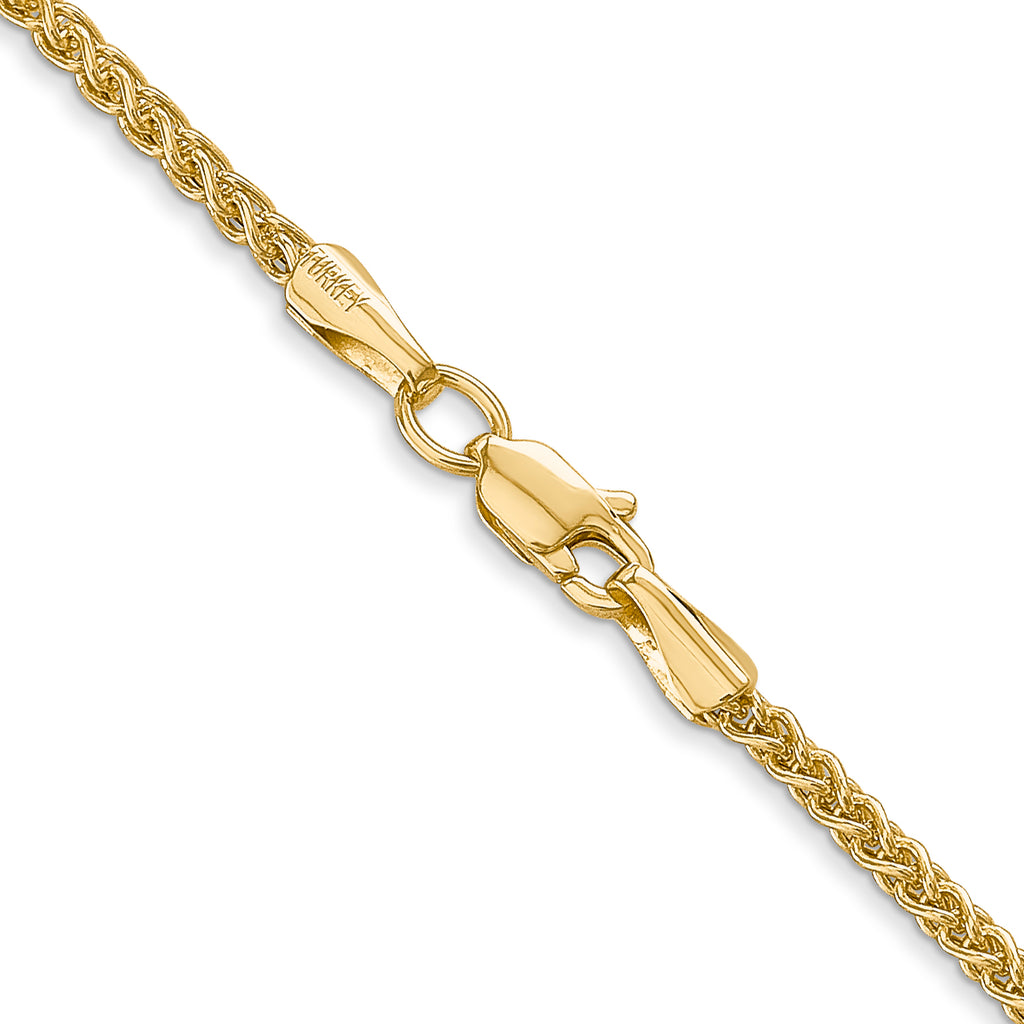 2.0mm 14K Yellow Gold Wheat Chain - Sophia Jewelers