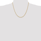 14K 20 inch 2mm Semi-Solid Wheat with Lobster Clasp Chain
