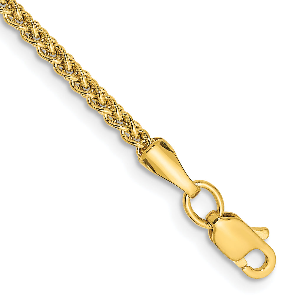 14K Yellow Gold Wheat Chain Necklace 2mm