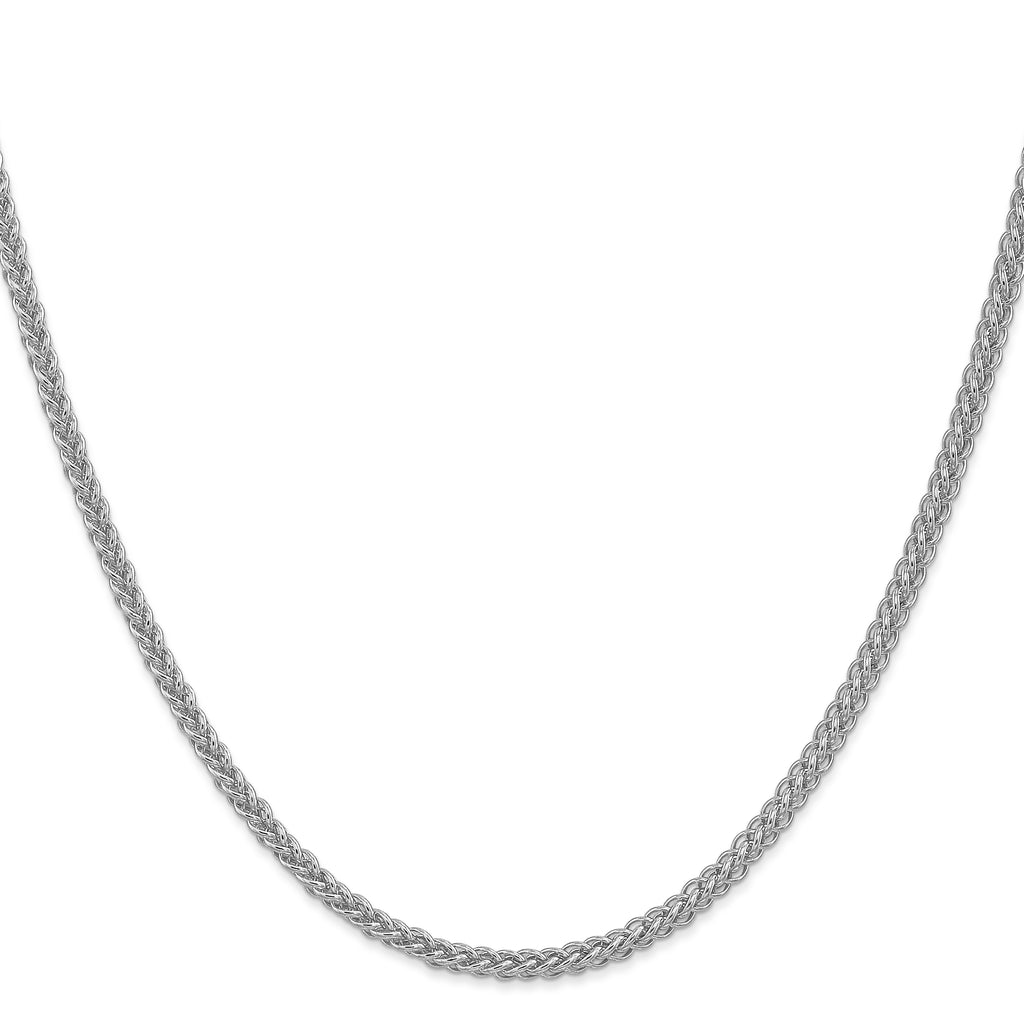 2.6mm 14K White Gold 3-Wire Wheat Chain - Sophia Jewelers