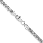 2.6mm 14K White Gold 3-Wire Wheat Chain - Sophia Jewelers