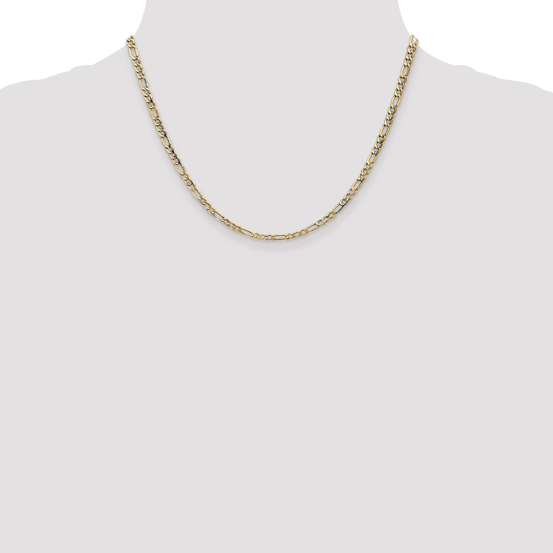 3.5mm 14K Yellow Gold Figaro Chain - Sophia Jewelers