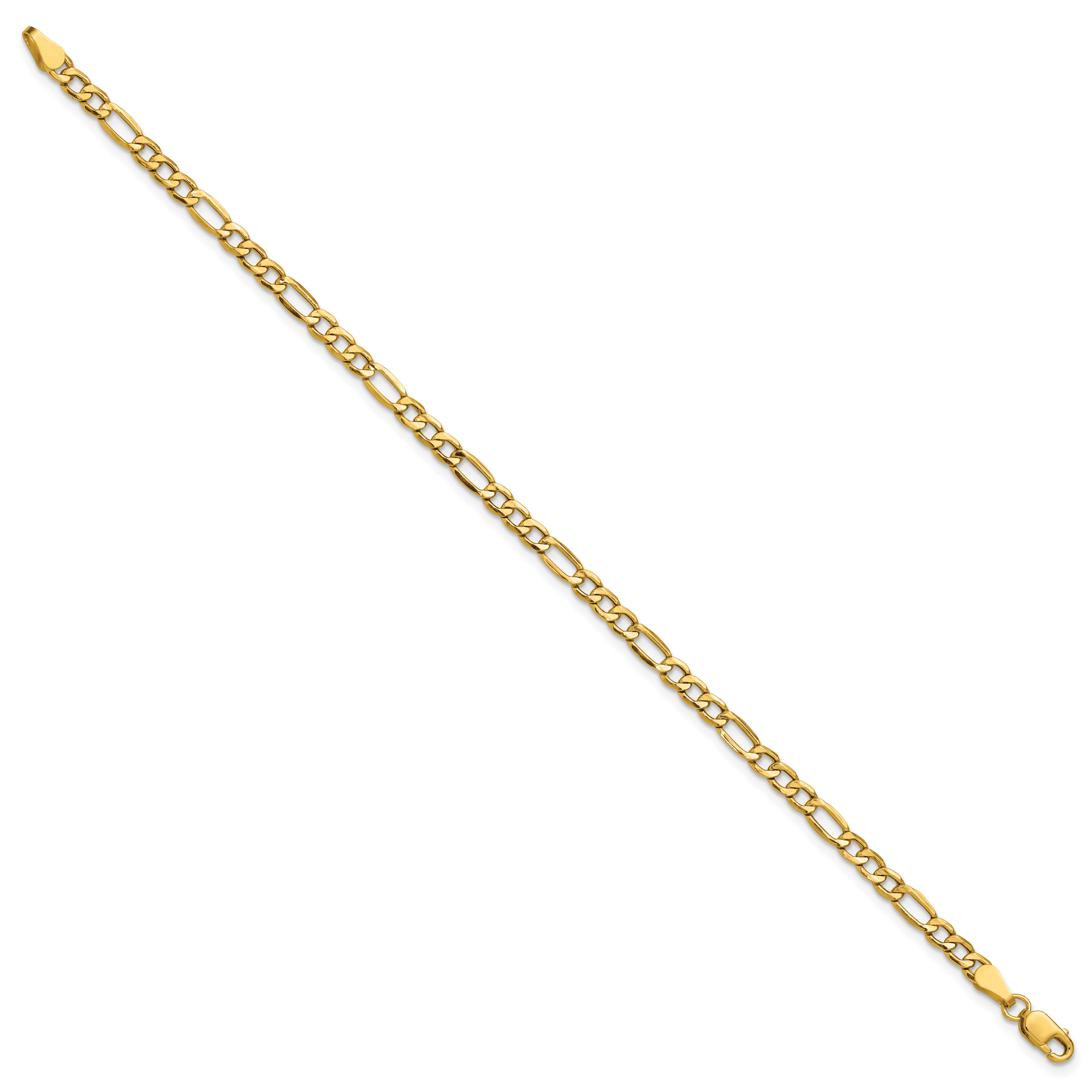 14K Yellow Gold Figaro Chain Necklace 3.5mm
