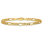 14k 4.2mm Semi-Solid Figaro Chain