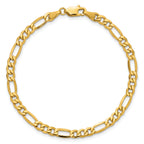 14k 4.2mm Semi-Solid Figaro Chain