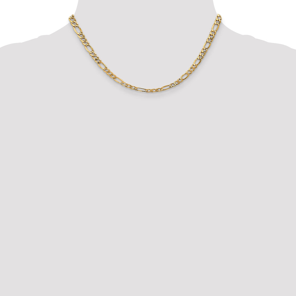 5.75mm 14K Yellow Gold Figaro Chain - Sophia Jewelers
