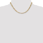 5.75mm 14K Yellow Gold Figaro Chain - Sophia Jewelers