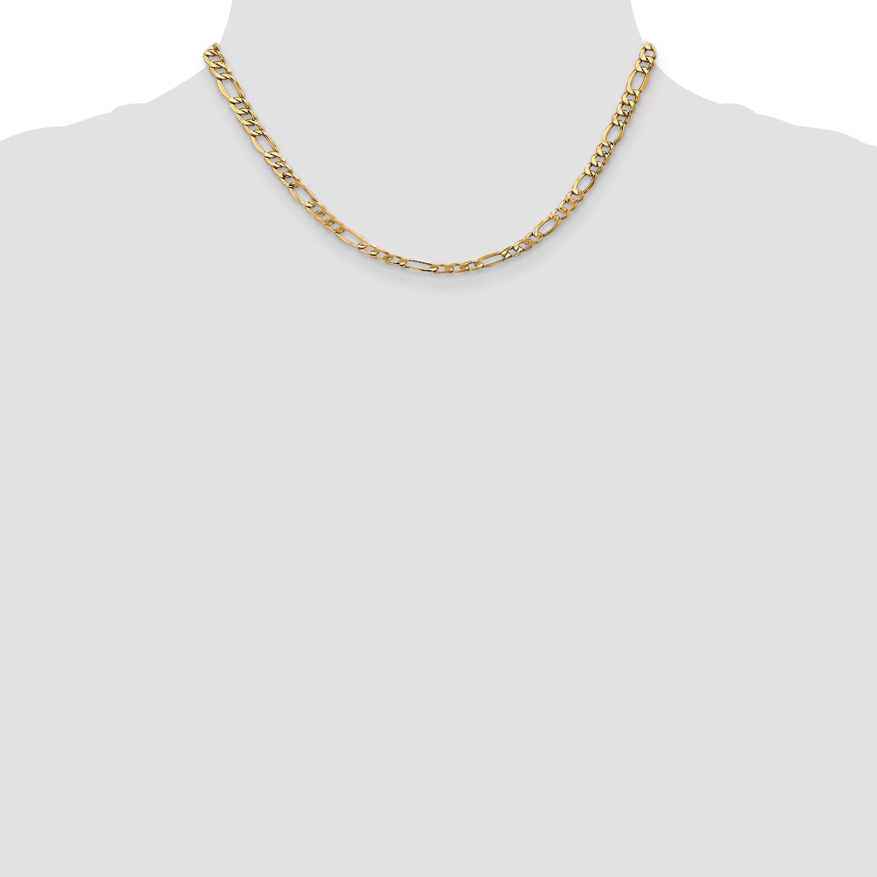 5.75mm 14K Yellow Gold Figaro Chain - Sophia Jewelers