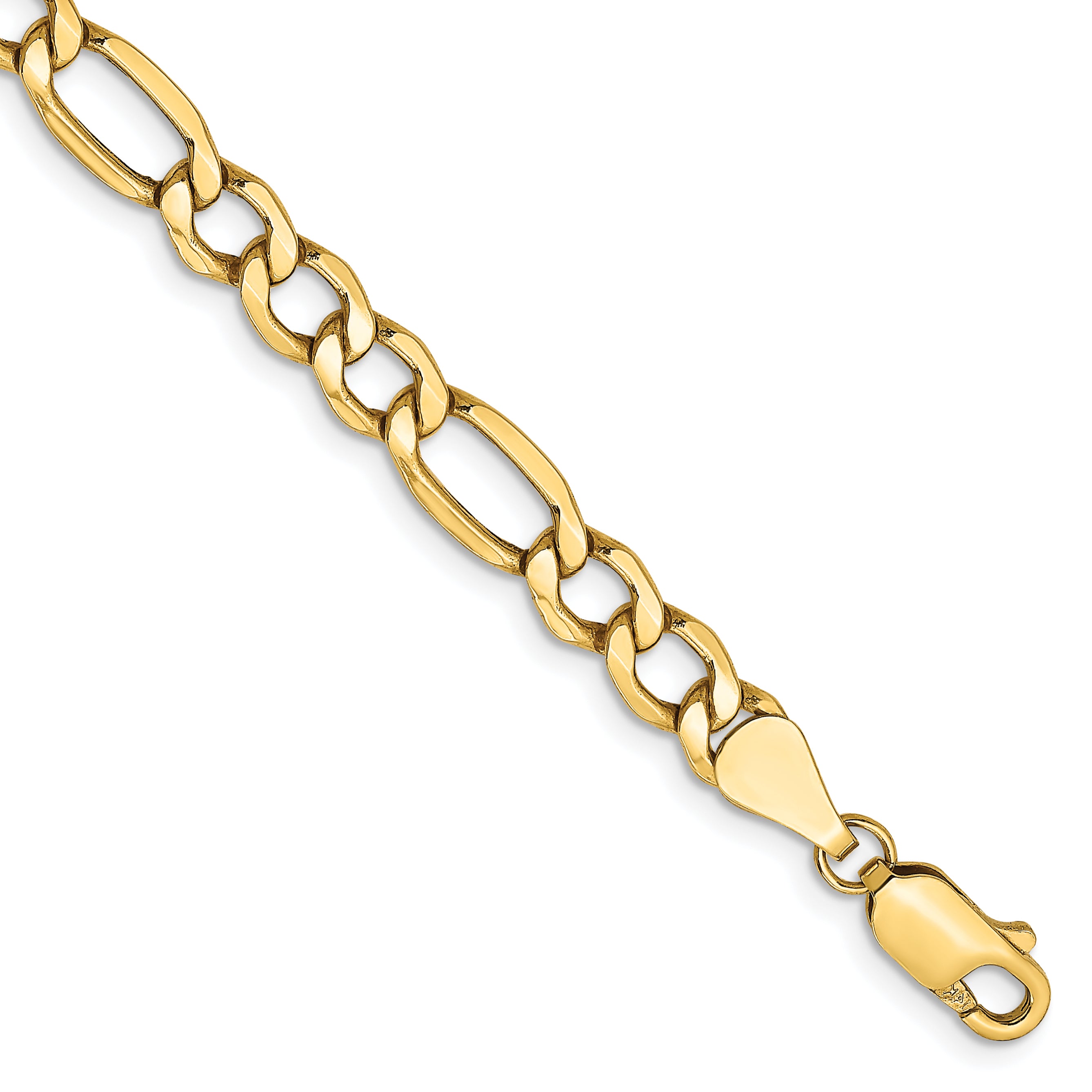 14K Yellow Gold Figaro Chain Necklace 5.75mm