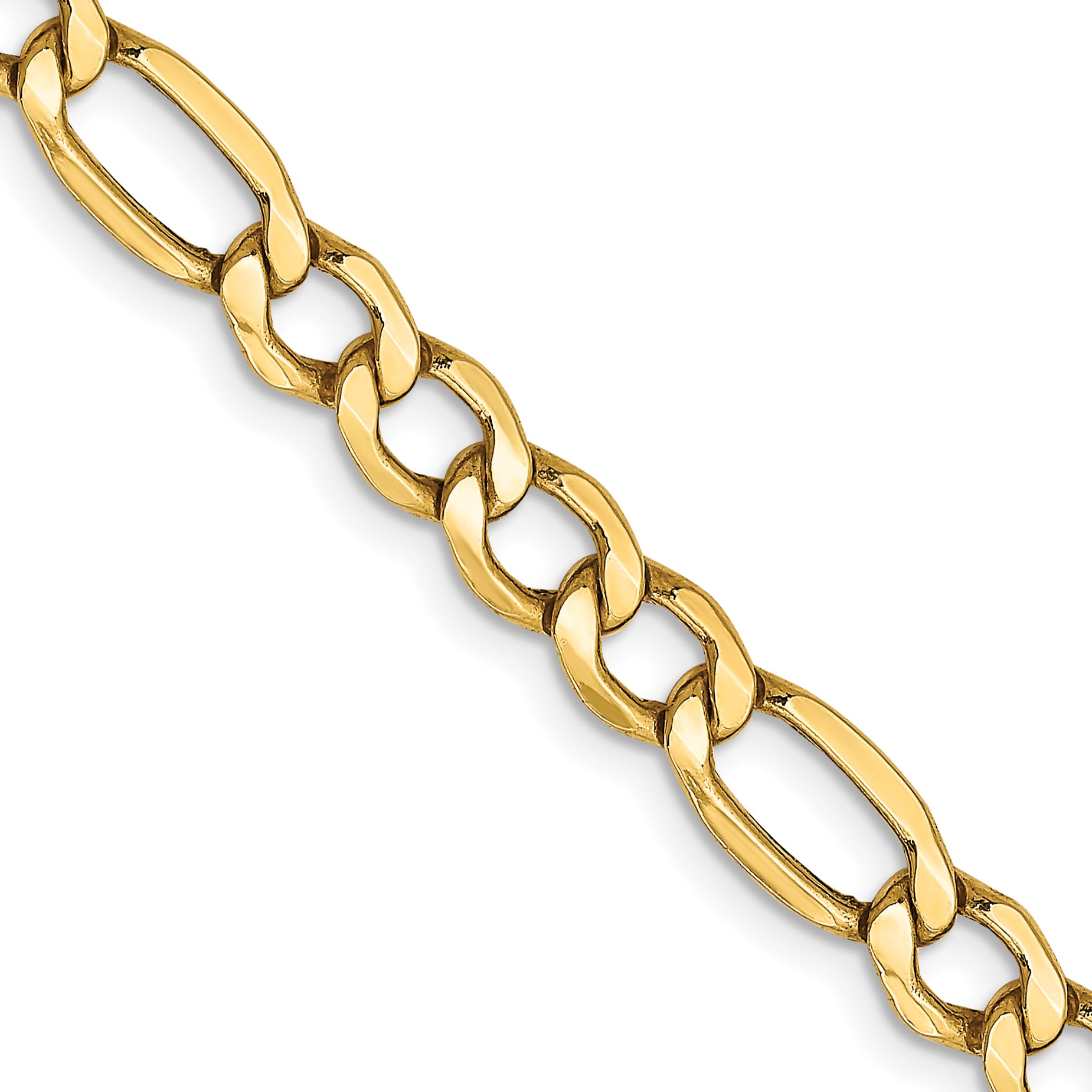 5.75mm 14K Yellow Gold Figaro Chain - Sophia Jewelers