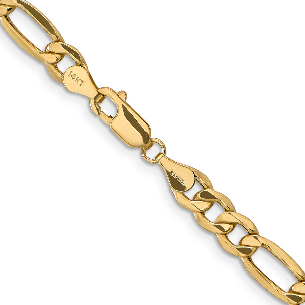 6.25mm 14K Yellow Gold Figaro Chain - Sophia Jewelers