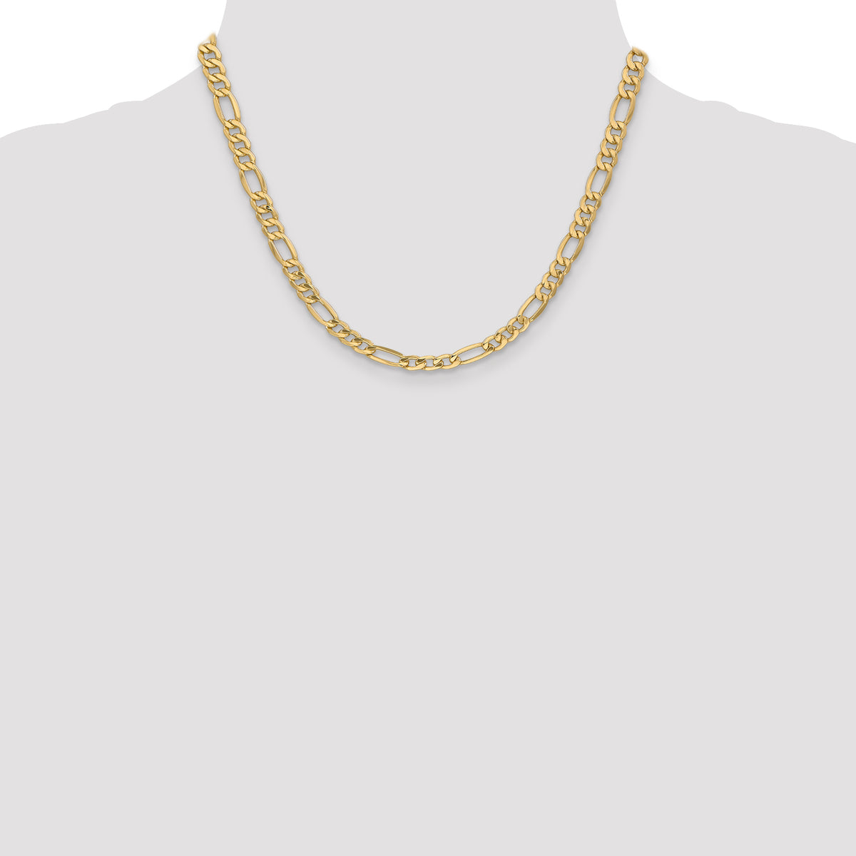 14K Yellow Gold Figaro Chain Necklace 6.25mm - Sophia Jewelers