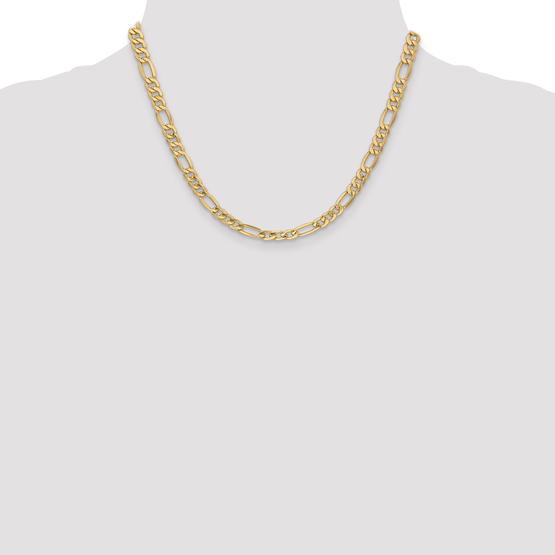 6.25mm 14K Yellow Gold Figaro Chain - Sophia Jewelers