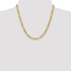 14K Yellow Gold Figaro Chain Necklace 6.25mm - Sophia Jewelers