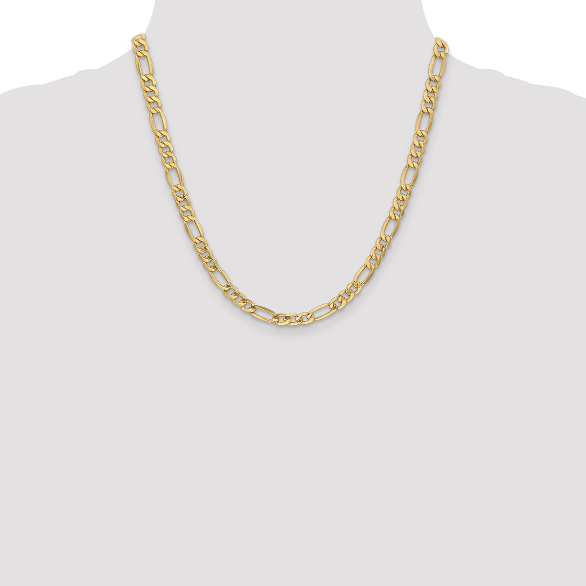 14K Yellow Gold Figaro Chain Necklace 6.25mm - Sophia Jewelers