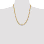 14K Yellow Gold Figaro Chain Necklace 6.25mm - Sophia Jewelers