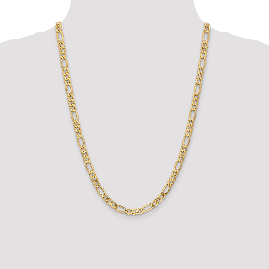 14K Yellow Gold Figaro Chain Necklace 6.25mm - Sophia Jewelers