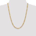 14K Yellow Gold Figaro Chain Necklace 6.25mm - Sophia Jewelers