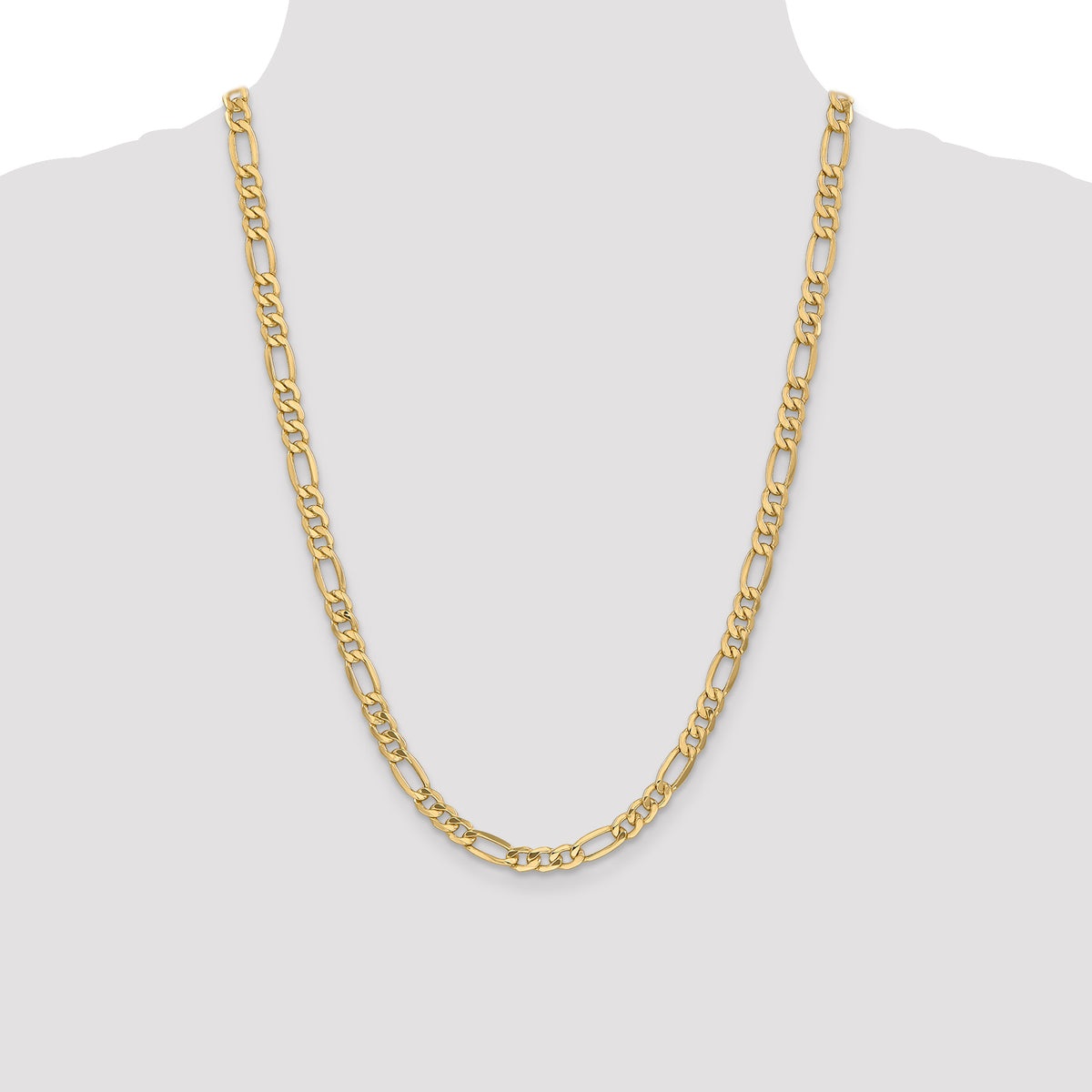 14K Yellow Gold Figaro Chain Necklace 6.25mm - Sophia Jewelers