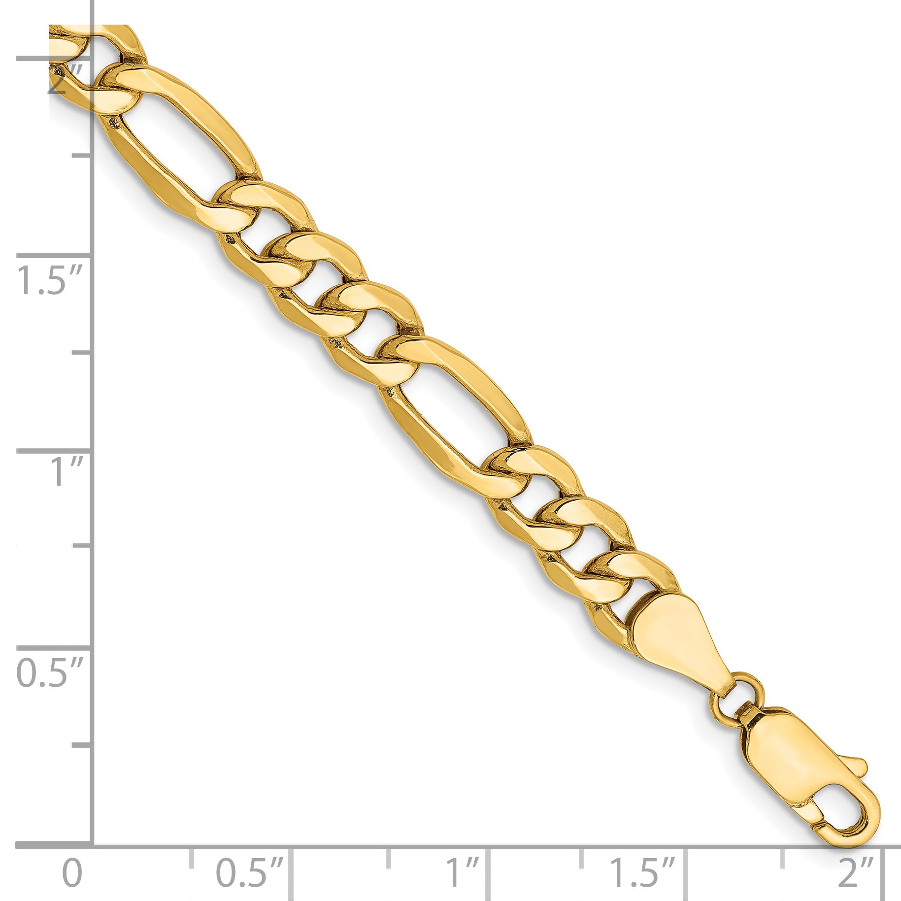 14K Yellow Gold Figaro Chain Necklace 6.25mm
