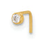 14k 22 Gauge 2.5mm CZ Nose Stud