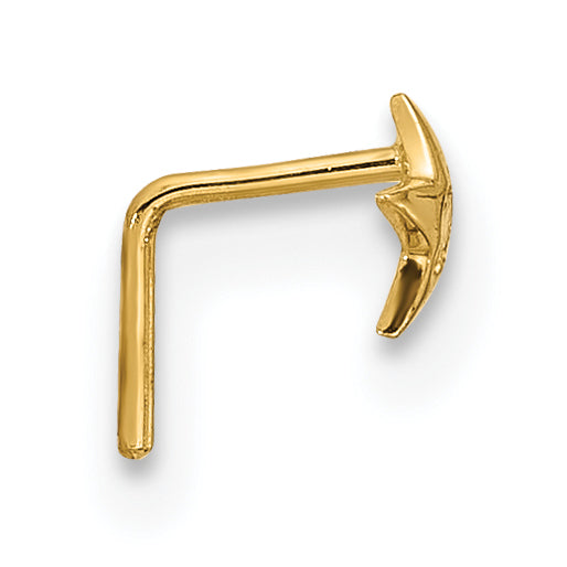 14k 23 Gauge CZ Star Nose Stud Secondary image