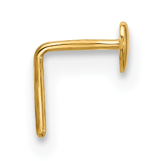 14k 22 Gauge Polished Heart Nose Stud Secondary image