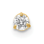 14k 18 Gauge 3mm CZ Labret/Face Jewelry