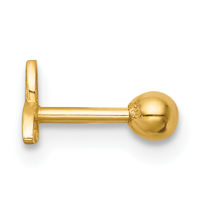 14k 18 Gauge Polished Celtic Knot Labret Stud Secondary image