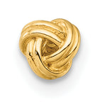 14k 18 Gauge Polished Love Knot Labret Stud