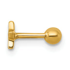 14k 18 Gauge Polished CZ Star Labret Stud