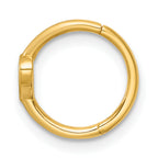 14k 16 Gauge Polished Open Heart 10.0mm Hinged Cartilage Ring