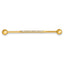14k 16 Gauge Polished CZ Industrial Bar