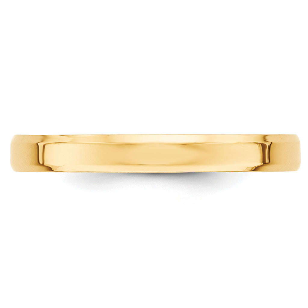 3.0mm 14K Yellow Gold Beveled Edge Comfort Fit Wedding Band - Sophia Jewelers