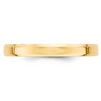 3.0mm 14K Yellow Gold Beveled Edge Comfort Fit Wedding Band - Sophia Jewelers