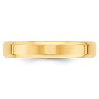 4.0mm 14K Yellow Gold Beveled Edge Comfort Fit Wedding Band - Sophia Jewelers