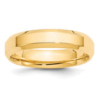 5.0mm 14K Yellow Gold Beveled Edge Comfort Fit Wedding Band - Sophia Jewelers