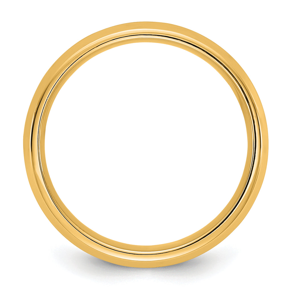 10 Karat Yellow Gold 5.5mm Bevel Edge Comfort Fit Band - View 2