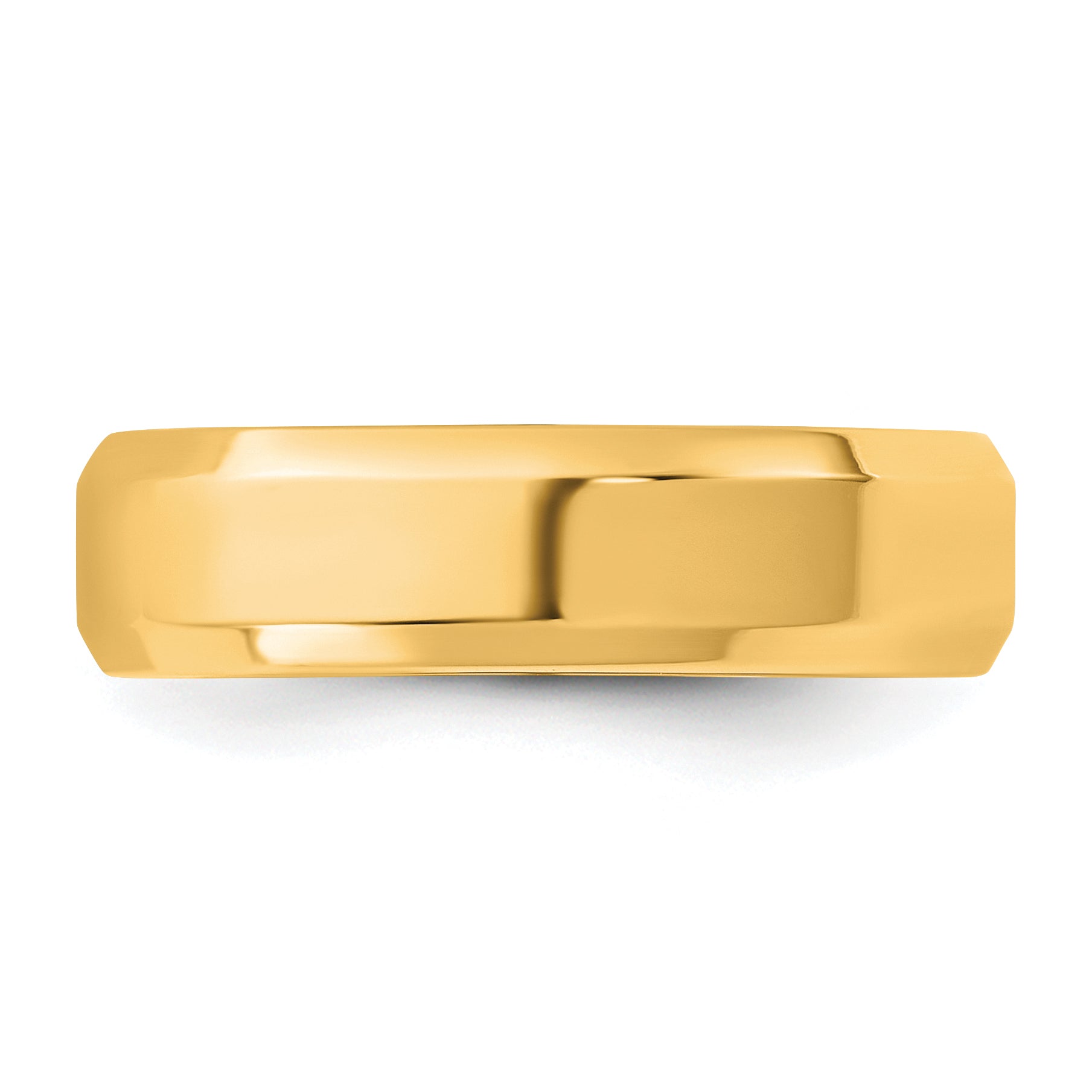 10 Karat Yellow Gold 5.5mm Bevel Edge Comfort Fit Band - View 3