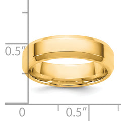 14KY 5.5mm Bevel Edge Comfort Fit Band Size 14