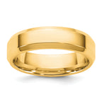 5.5mm 14K Yellow Gold Beveled Edge Comfort Fit Wedding Band - Sophia Jewelers