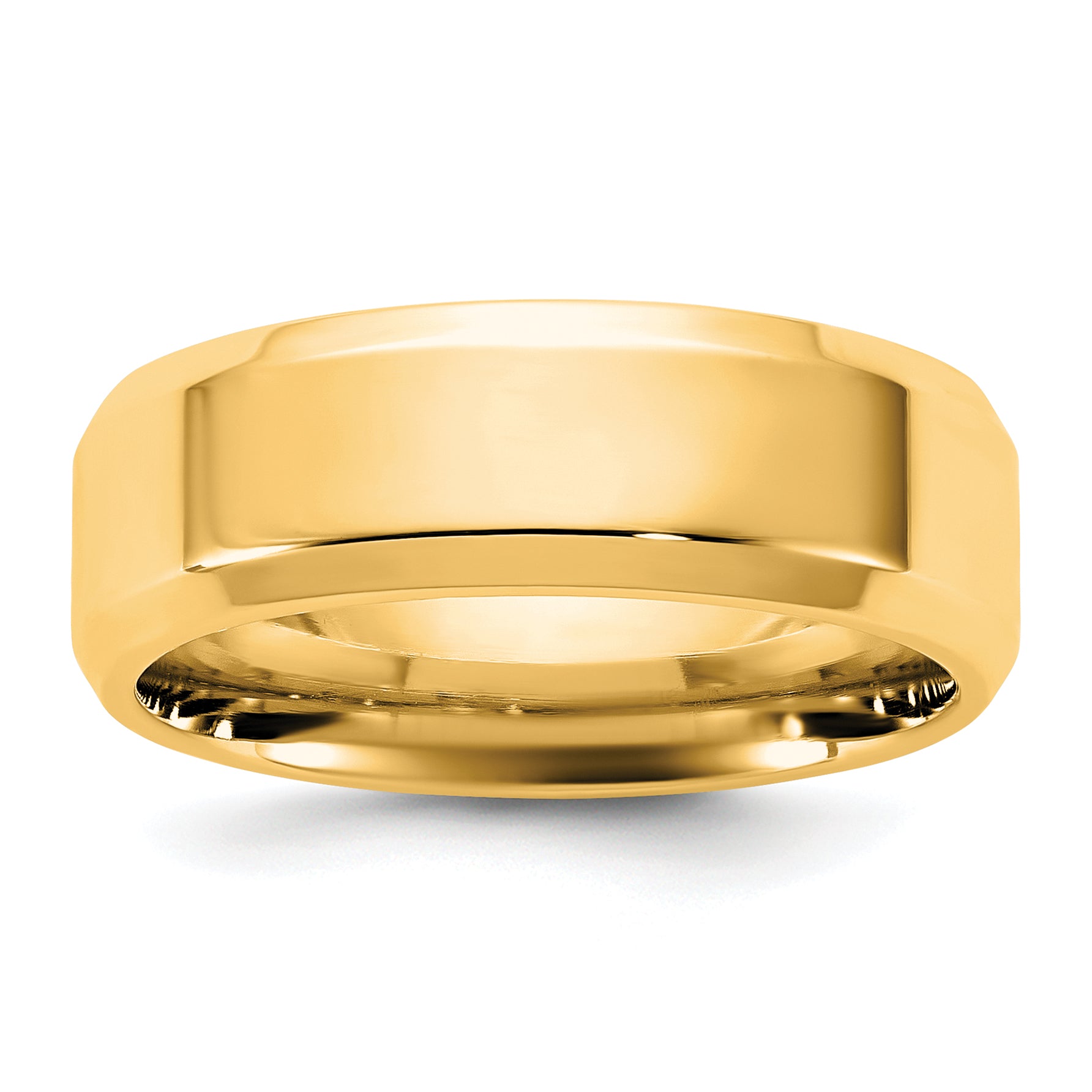 10 Karat Yellow Gold 6.5mm Bevel Edge Comfort Fit Band | Sophia Jewelers Main image