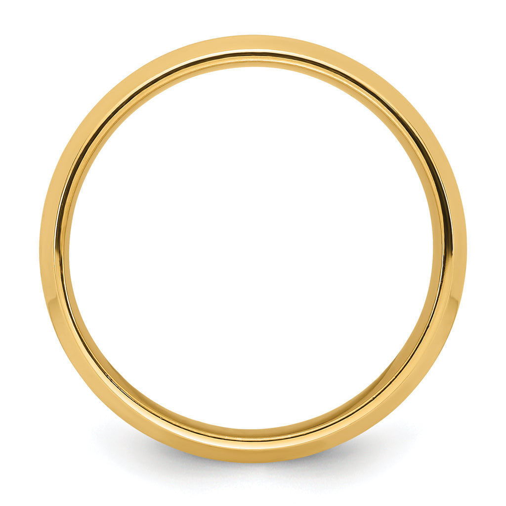 7.0mm 14K Yellow Gold Beveled Edge Comfort Fit Wedding Band - Sophia Jewelers